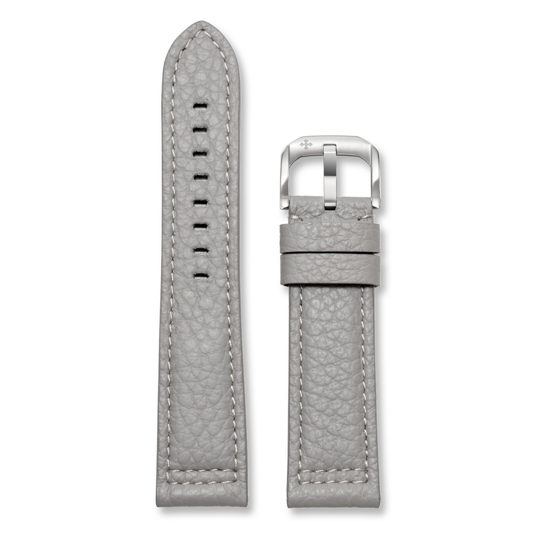 Embossed Leather Strap 22mm - Grey