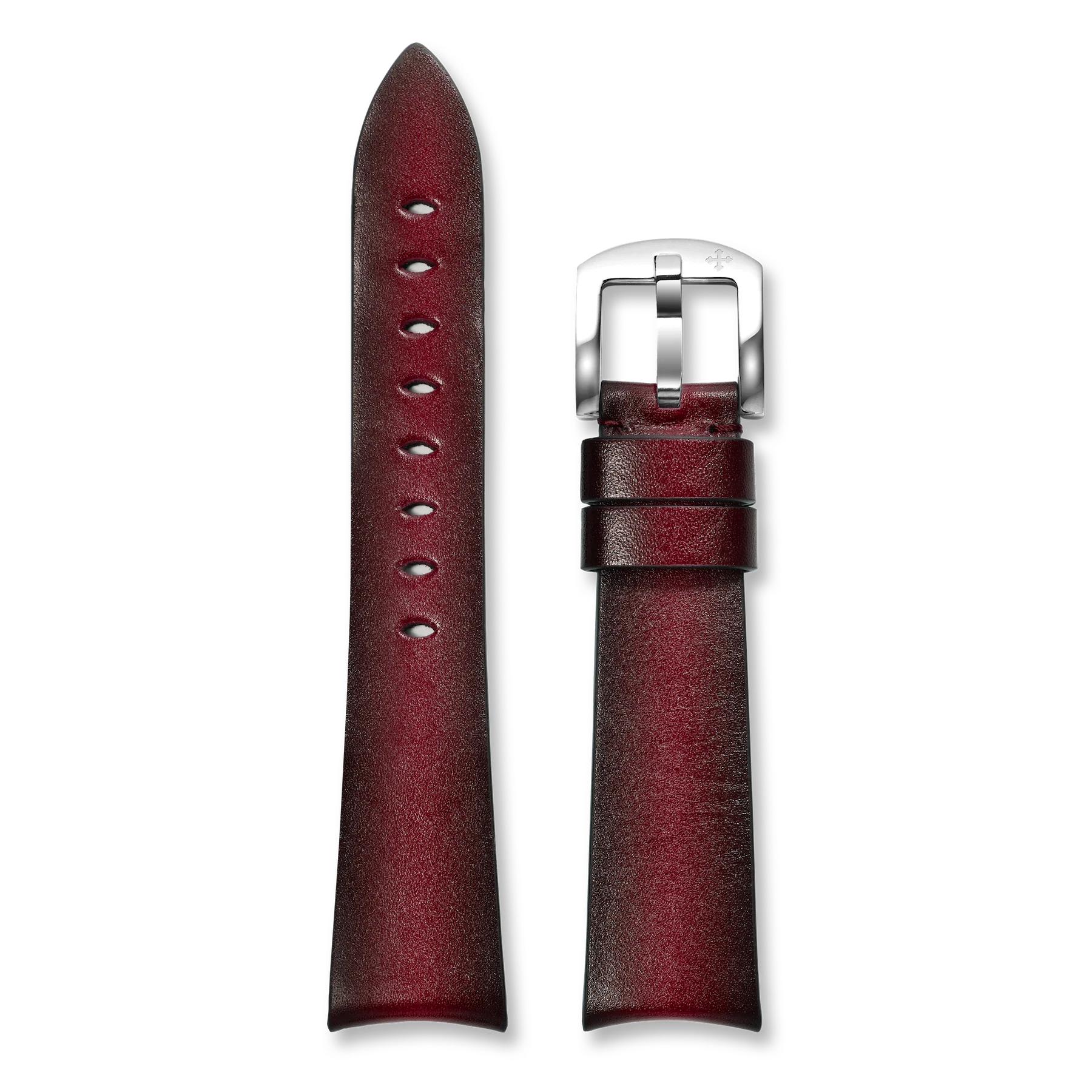 Leather Strap 20mm - Fumè Red